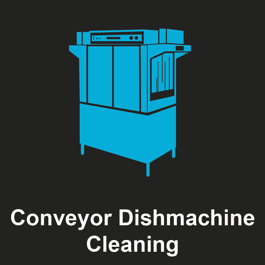 Conveyor dishmachine cleaning